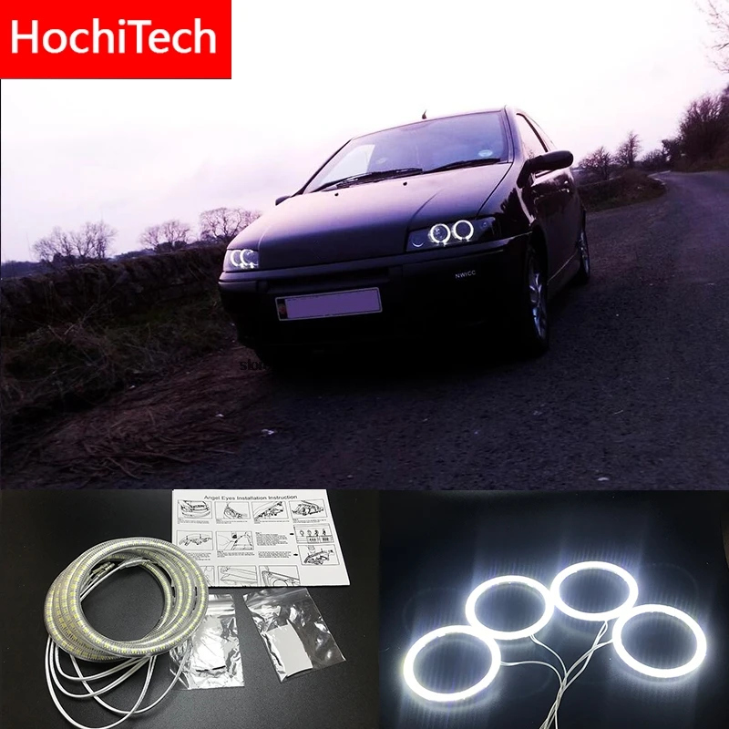 HochiTech для Fiat PUNTO mk2 1999 2010 ультра ярсветодиодный SMD белые светодиодные глаза ангела