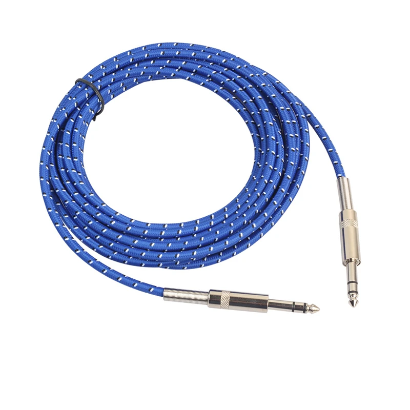 Rankman 6.35mm to 6.35mm Jack Male to Male AUX Cable Audio Line for Mixer Amplifier Mic Guitar
