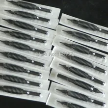 16 мм 3рт 5рт 8рт 9рт 11рт смешанный размер 40 шт пластиковые одноразовые татуировки трубы ручки черный силиконовый материал трубы