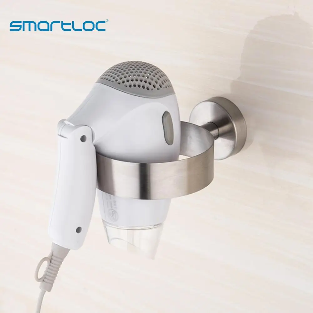 Smartloc настенный фен из нержавеющей стали держатель полки в ванной стойки для