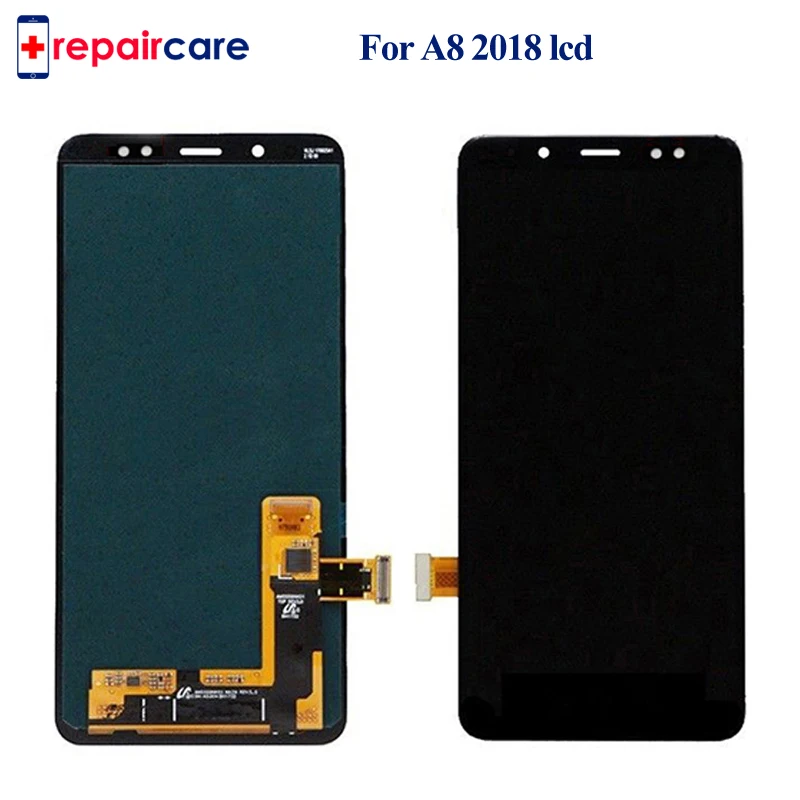 

Super AMOLED LCD For SAMSUNG GALAXY A8 2018 Display Touch Screen Digitizer Replacement A530F A530N 5.6" For SAMSUNG A8 2018 LCD