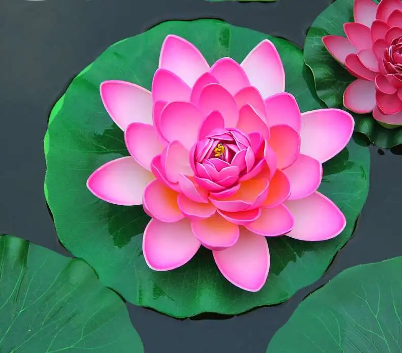 Décor Bassin Jardin 8 Lotus Artificiels Flottants Deautie - Décoration D' Étang Colorée En Mousse EVA Décoration Aquatique Extérieure