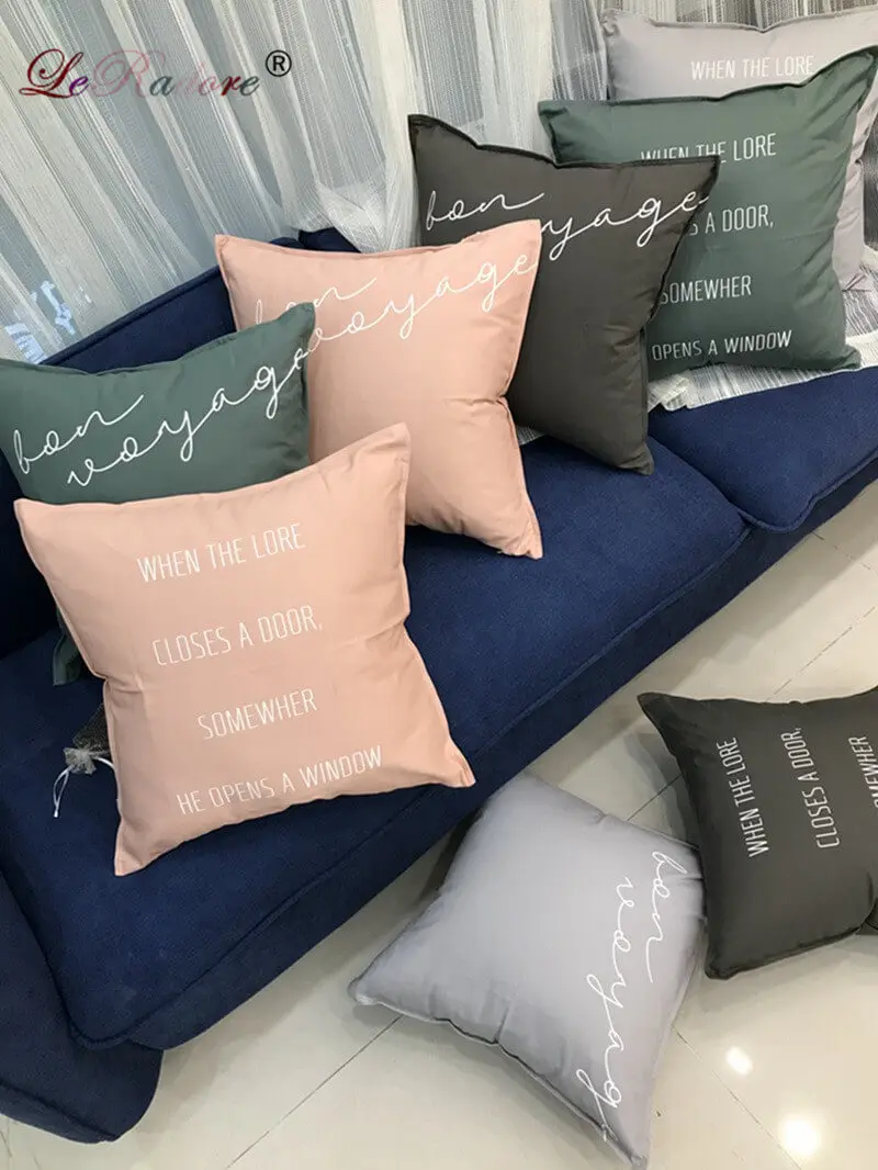 LeRadore Simple Cotton Cushion Cover Throw Pillow Covers Home Hotel Club Company Decor Textiles Case Christmas 18*18in | Дом и сад