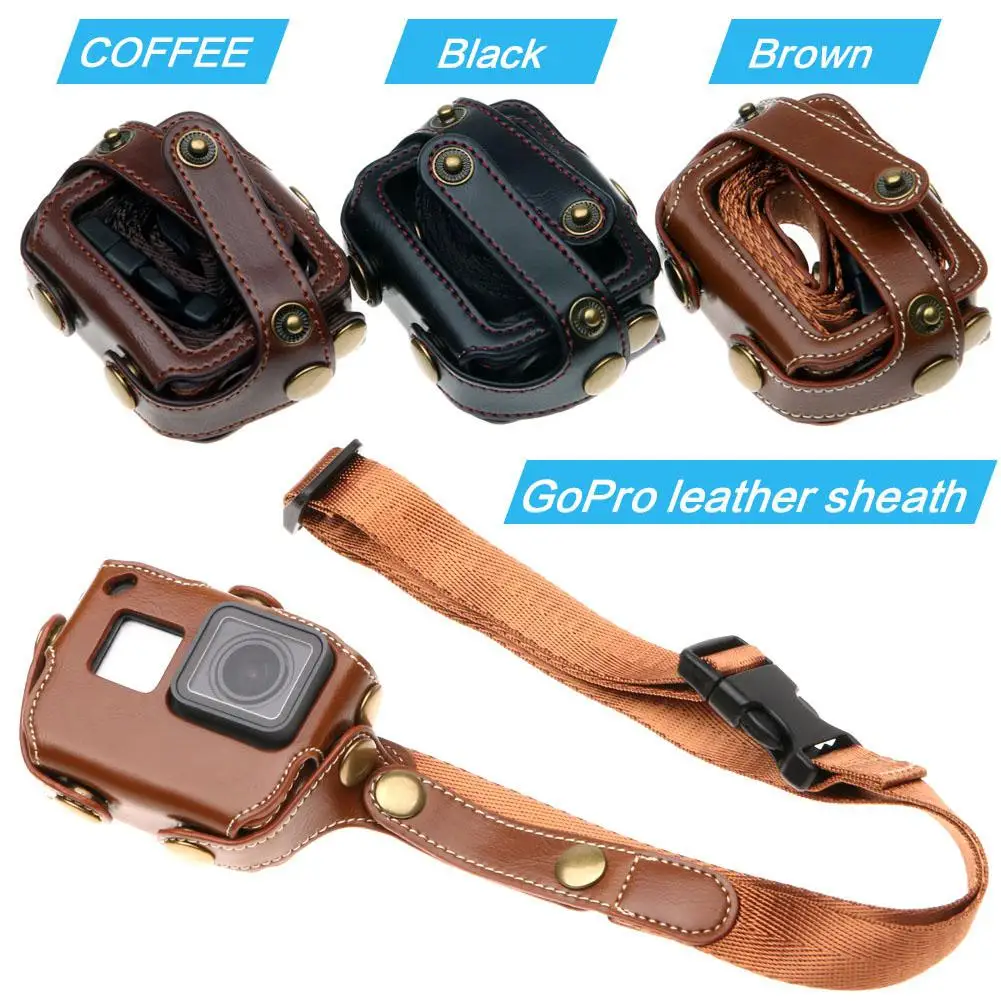 Yiwa защитный чехол для Gopro Hero 7 6 5 Black Edition PU кожаный | Электроника