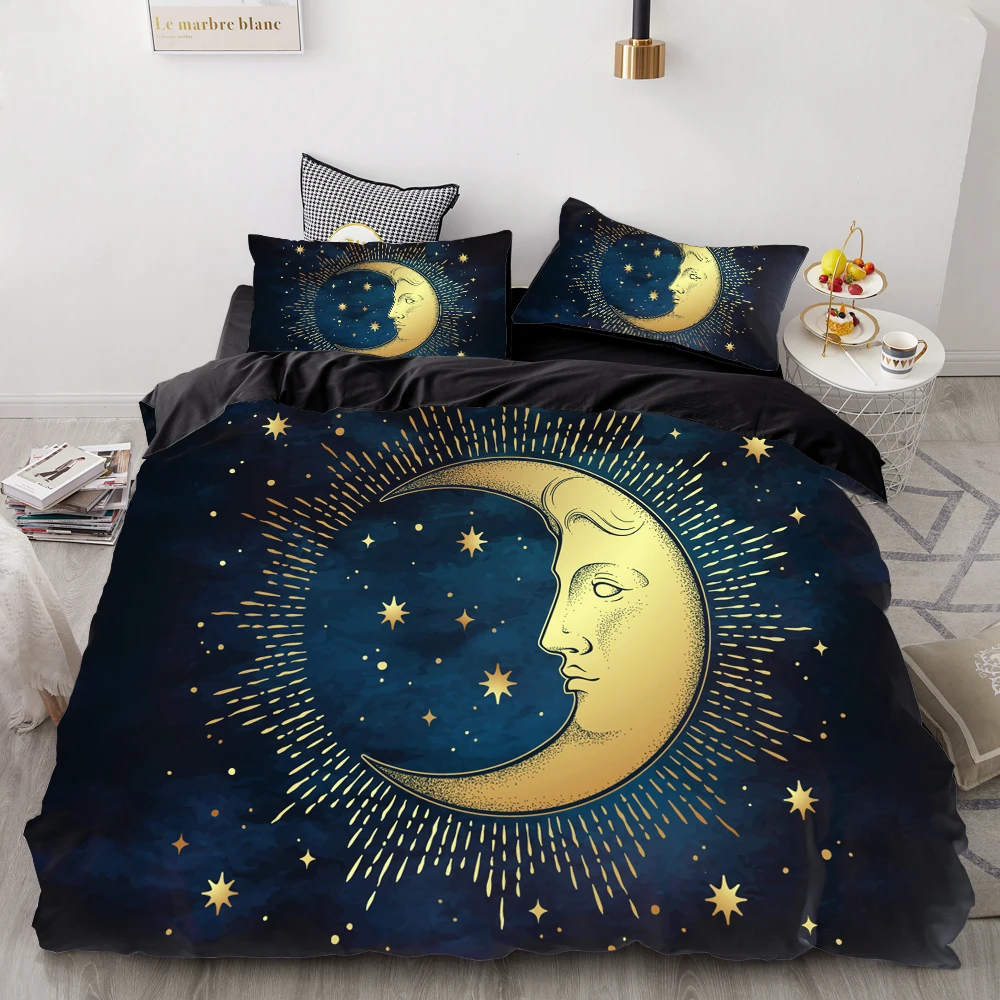 3D Duvet Cover Set Queen/King/Europe/Custom,luxury Bedding Set,Quilt/Blanket Cover Set,Bedclothes retro octagonal star,drop ship - Цвет: magic-04