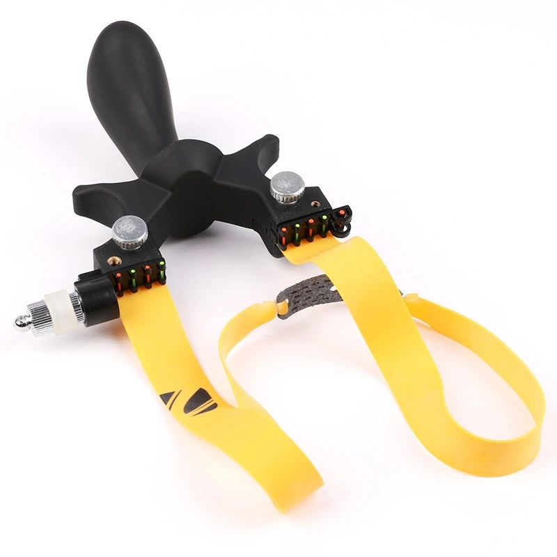 Outdoor Plastic ABS Slingshot Powerful Catapult High Speed Hunting Bow Portable Light Aiming Shooting Tool Kits with Rubber Band