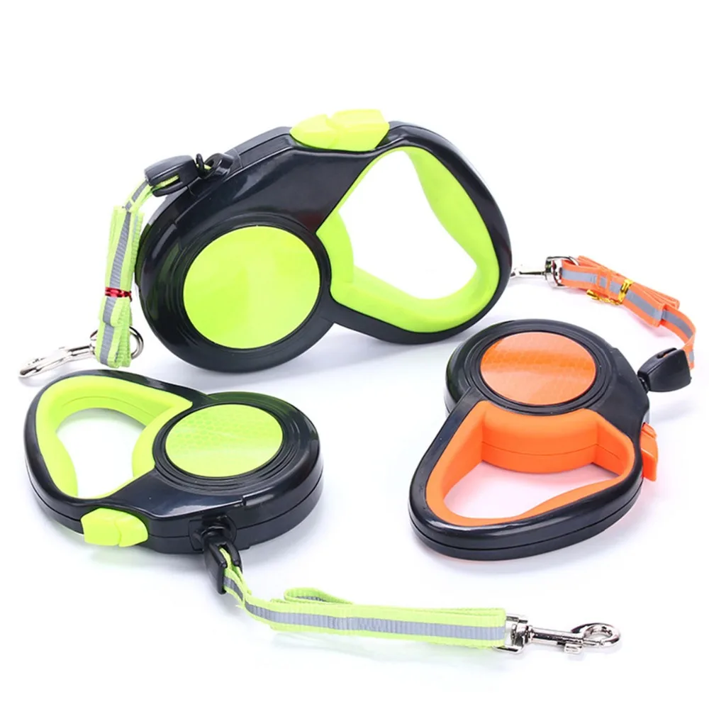 

Durable Pets Dog Leash Automatic Retractable Reflective Tape Dog Leashes Nylon Extending Puppy Walking Running Dog Leads 3/5/8M