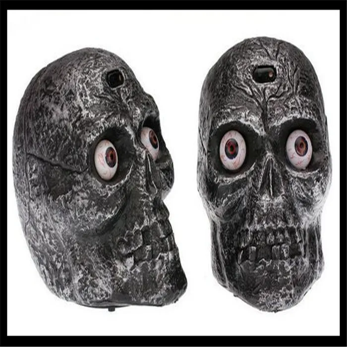 

Handmade Scary creative decorative skull head engrave skull pattern ornaments personalized black table ornaments bar decorations
