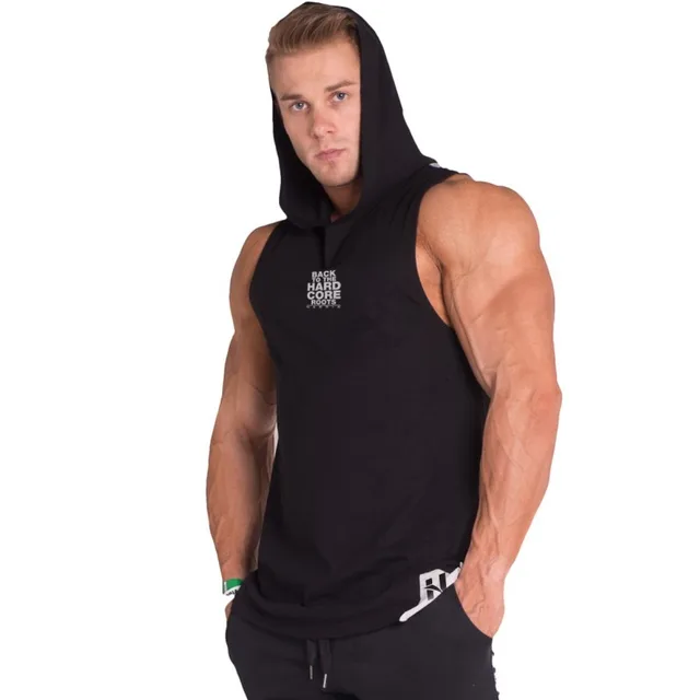 NEBBIA gyms Brand Men's Tank Top Hoodie Fitness Bodybuilding Muscle Cut ...