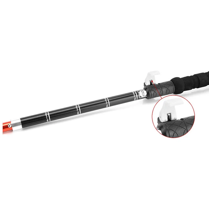Plegable bastones ajustable plegable polos externa con sistema de bloqueo rápido nieve y barro cesta para Trekking escalada Plegable bastones ajustable plegable polos externa con sistema de bloqueo rápido nieve y barro cesta para Trekking escalada