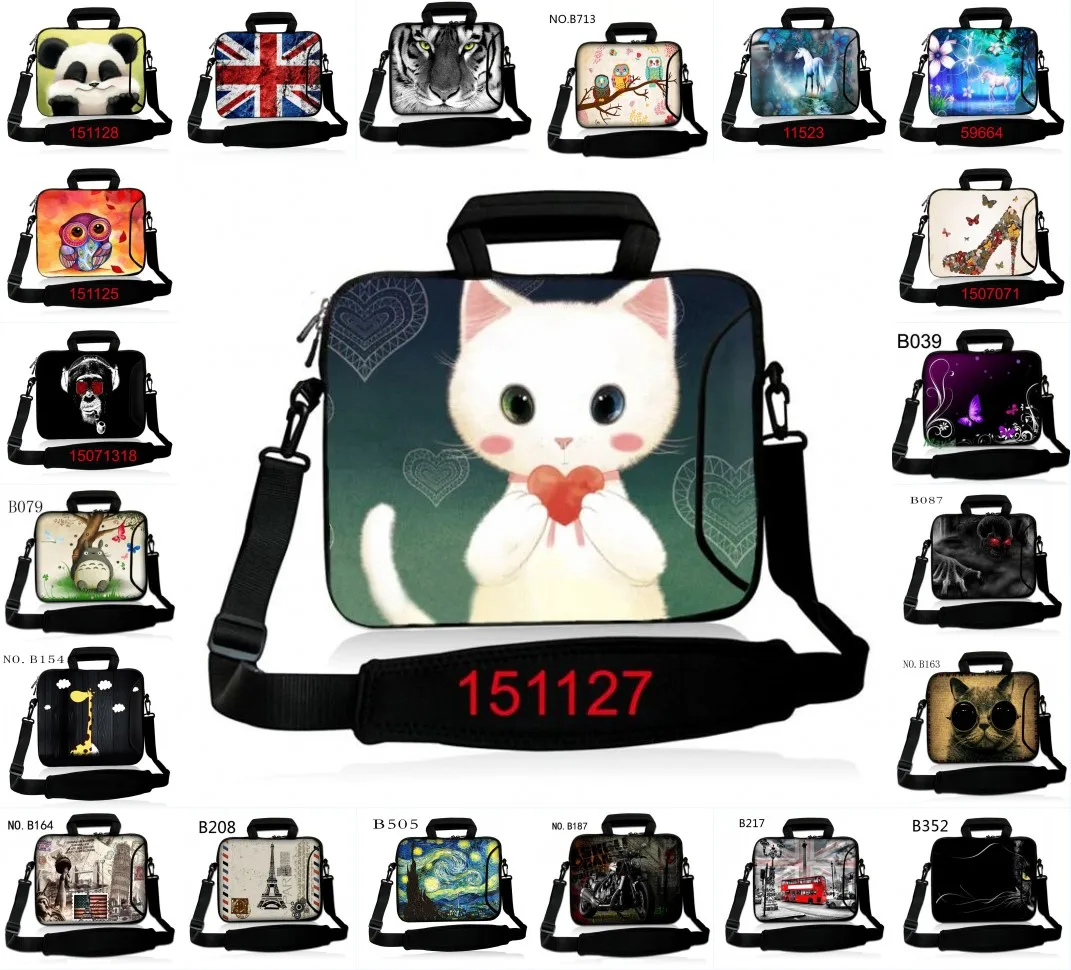 Notebook Fashion 17 15 14 13 12 10 9.7 7 Netbook Laptop Shoulder Bag Messenger Bag Cases Cover For Acer Asus Dell Toshiba
