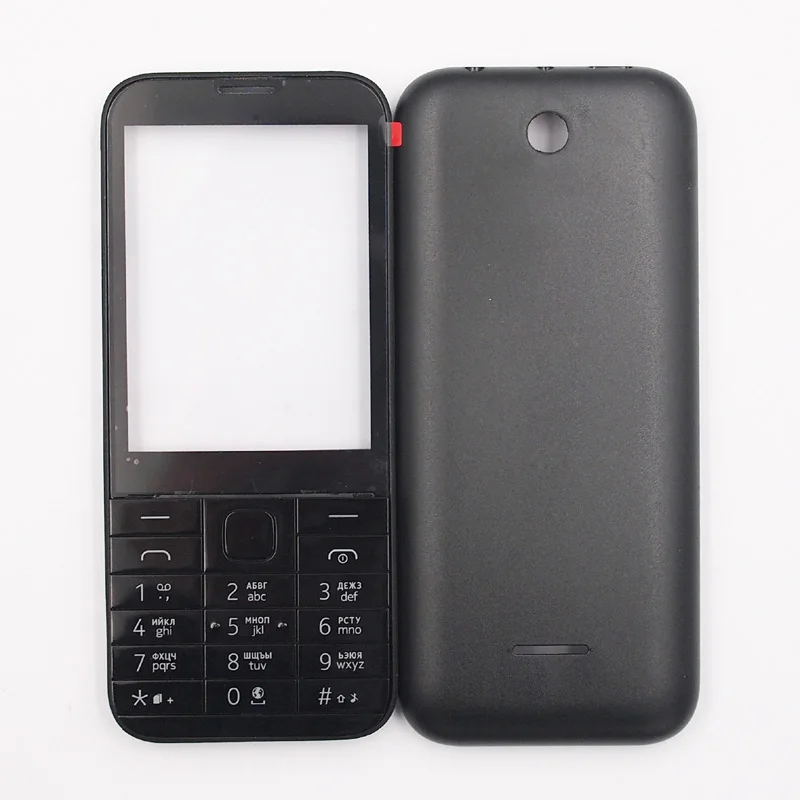 BaanSam высококачественный корпус чехол для Nokia 225 N225 с русской клавиатурой - Цвет: Черный