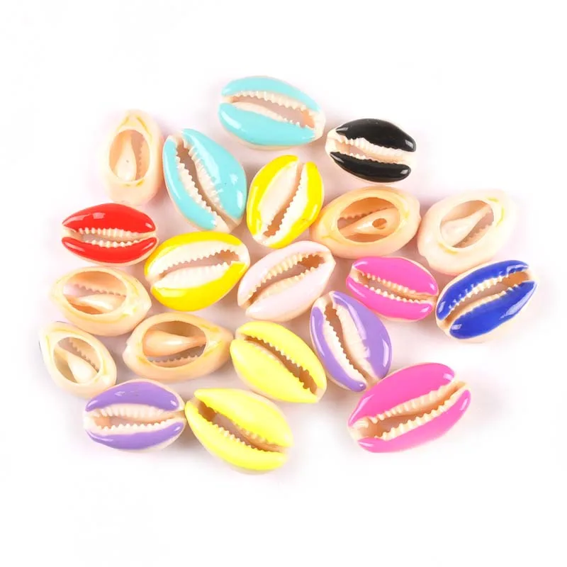 

Multicolor Natural Cut Shells Enamel For Handmade Conch Beads Tribal Seashells DIY Jewelry Decor Crafts Accessories TR0313