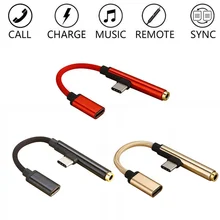 For Xiaomi USB Type C Adapter Charger Audio Cable 2 In 1 Type-C To 3.5mm Jack Headphone Aux Converter for Samsung for Huawei