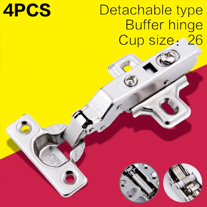 4 шт./компл. мелкие петли мини встроенный Демпфирование гидравлическая буферизация немой трубы мебель шкаф-витрина 26 мм шарнир чашки