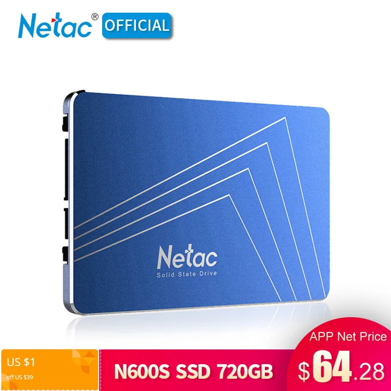 

Netac 2.5" 720GB SSD Hard Drive 720 GB SATA III 3 Internal Solid State Drive N600S SSD Hard Disk HD For Laptop Desktop PS4 PS3