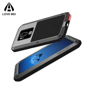 

For LG G7 6.1 Inch Original LOVE MEI Heavy Duty Aluminum Metal + Gorilla Glass Shock Drop Waterproof case for LG G7 LG701