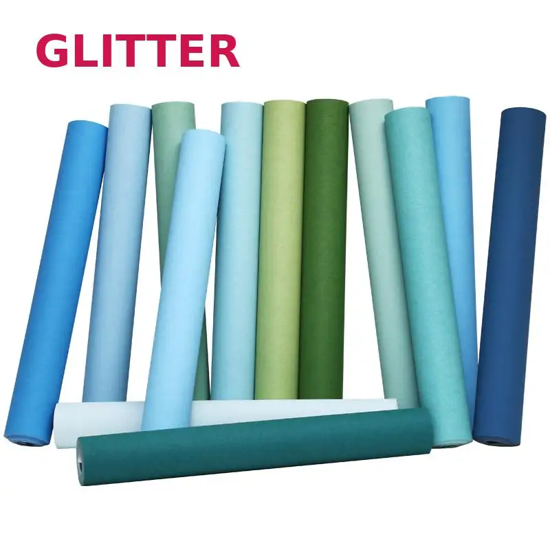 

Modern Style Living Room Wallpaper Green Blue Solid Color Wallpaper For Walls 3 D Papel De Parede Home Decor White Wallpaper