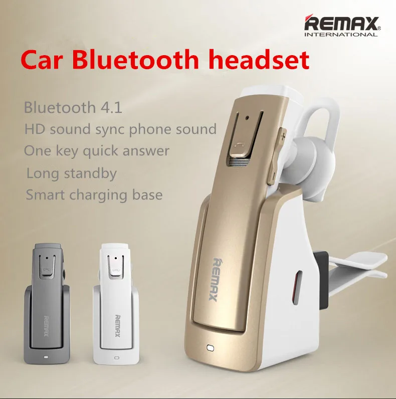 REMAX RB-T6C Bluetooth автомобильный динамик Беспроводная стереогарнитура, поддерживает все сотовые телефоны, низкая мощность долгое время ожидания для iPhone xiaomi