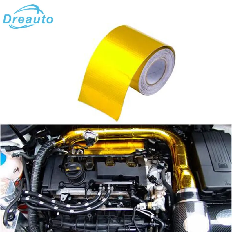 Automotive For 2" 30FT Intake Heat Reflective Tape Wrap SelfAdhesive