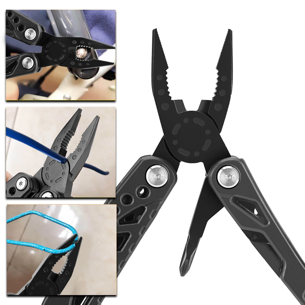 Multitool Pliers, Multi-Purpose Folding Knives Keychain Pliers for Outdoor Survival Camping Hiking Emergency Hand Tool