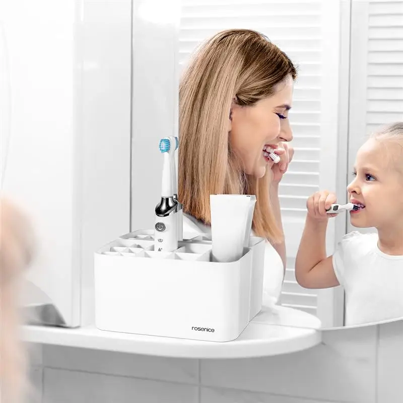 

ROSENICE Toothbrush Holder Toothpaste Simple Organizer For Electric Toothbrush Toothpaste Comb Razor Bathroom Accessories