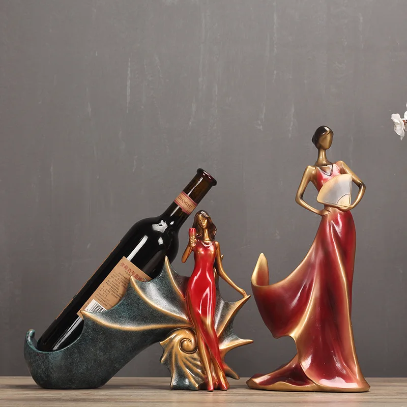 Европейский винный шкаф современный минималистский ресторан отеля танцор Для женщин вина лоток вина ремесел винный шкаф украшения