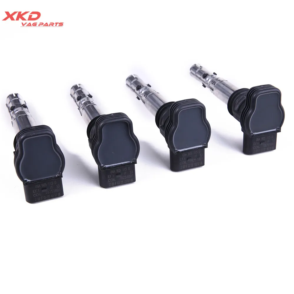 4Pcs Ignition Coils Set For VW Jetta Golf Passat Beetle Bora AUDI A4 A6