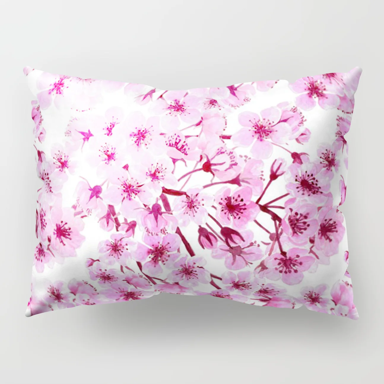 Лучшая односторонняя наволочка из полиэстера 50x30 см прямоугольная наволочка для дивана домашний декор розовый цветок наволочка для подушки