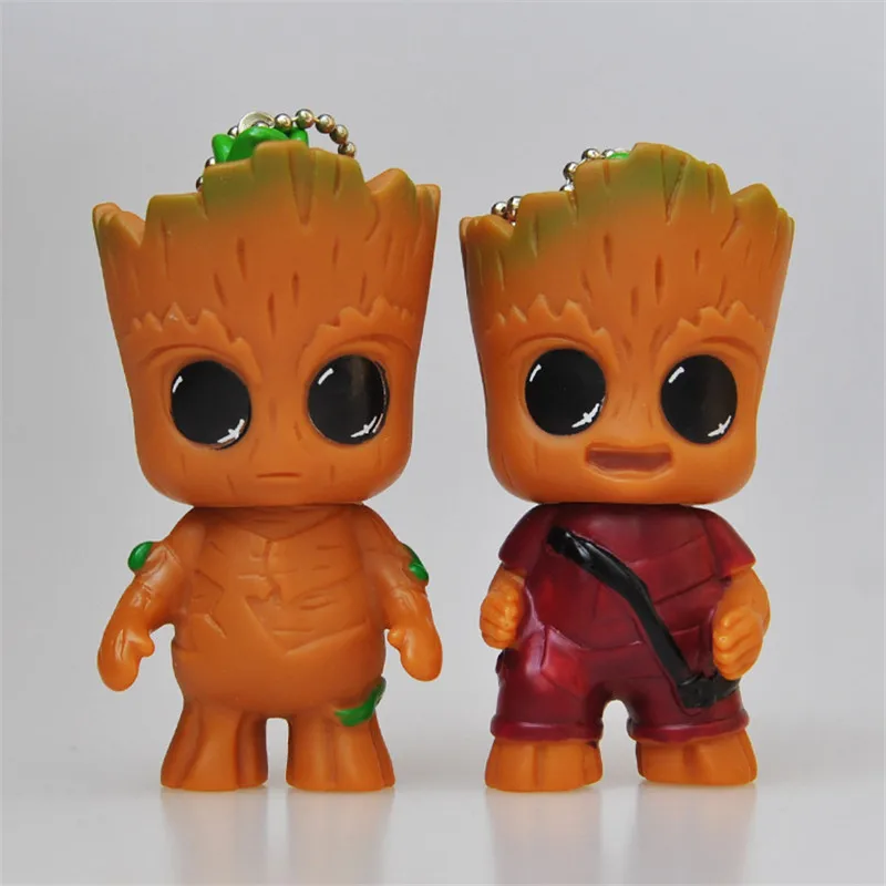 

2018 The New Galaxy Guard Groot Creative Key Chain Car Keychain Korean Version Package Pendant Key Ring for Women men Jewelry