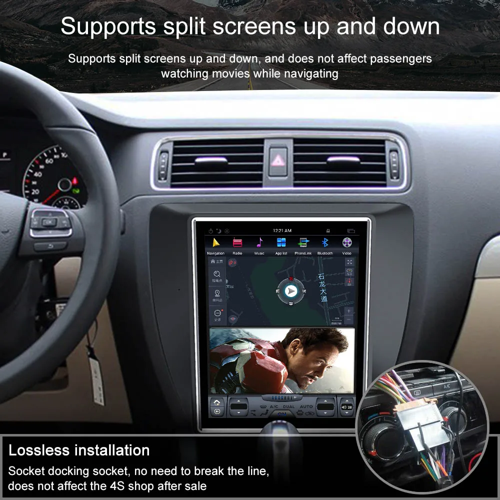 Excellent Tesla style Car No DVD Player For Volkswagen / VW Jetta 2011+ GPS Navigation Radio Tape Recorder Head unit Multimedia IPS 11