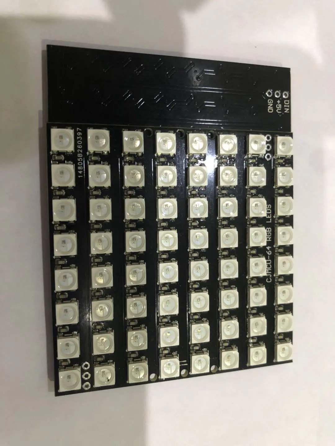 1 шт. WS2812 8x8 64 СВЕТОДИОДНЫЙ матричный светодиодный 5050 RGB Полноцветный драйвер черная плата