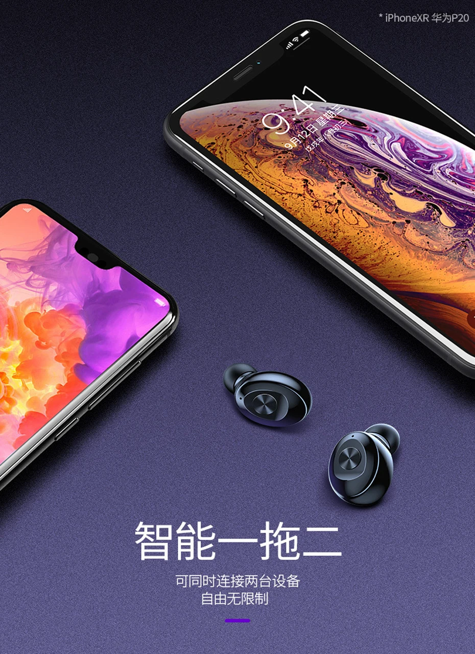 Bluetooth 5 0 XG12 TWS Earphone Stereo Wireless Earbus HIFI Sound Sport Earphones Handsfree Gaming Headset with Mic for Phone