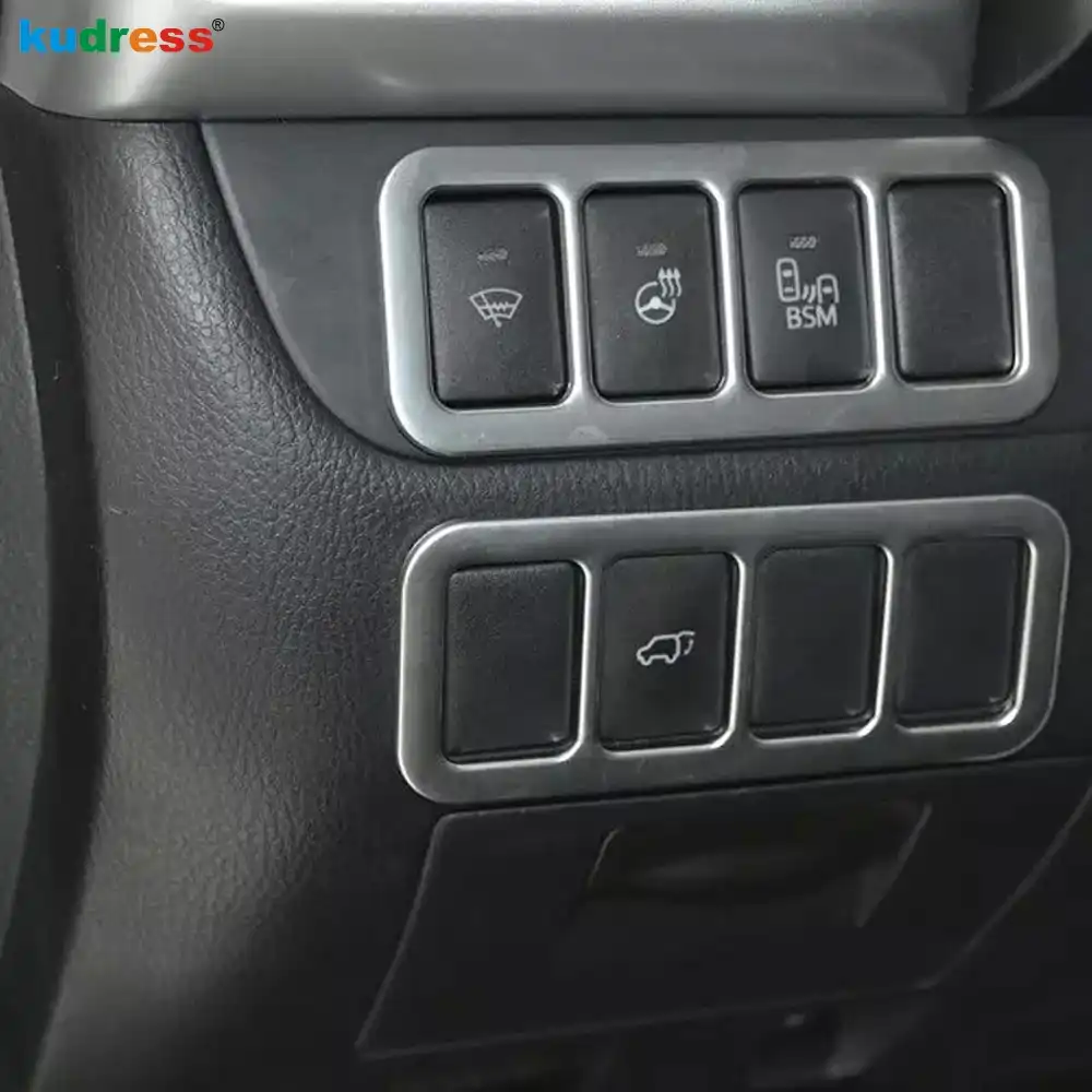 For Toyota Highlander 2015 2019 Matte Interior Door Window Switch Panel Cover Molding Button Frame Trims Auto Accessories