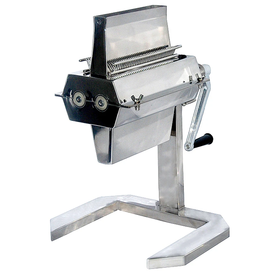 Stainless Steel Heavy Duty Manual Meat Tenderizer For Pork Steak With Support Frame 11*2 15*2 27*2 Knifes 5" Wide MTS5