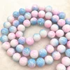 Wholesale 4/6/8/10mm light pink&blue Glass Beads Round Loose Spacer Beads Pattern For Jewelry Making DIY Bracelet Necklace #14 ► Photo 2/3