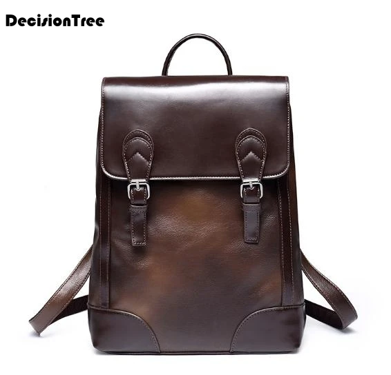 

New Vintage Multifunctional Male Backpacks Wearproof Fashion Shoulder Bag Casual Laptop Bag Retro Travel College Schoolbag C193