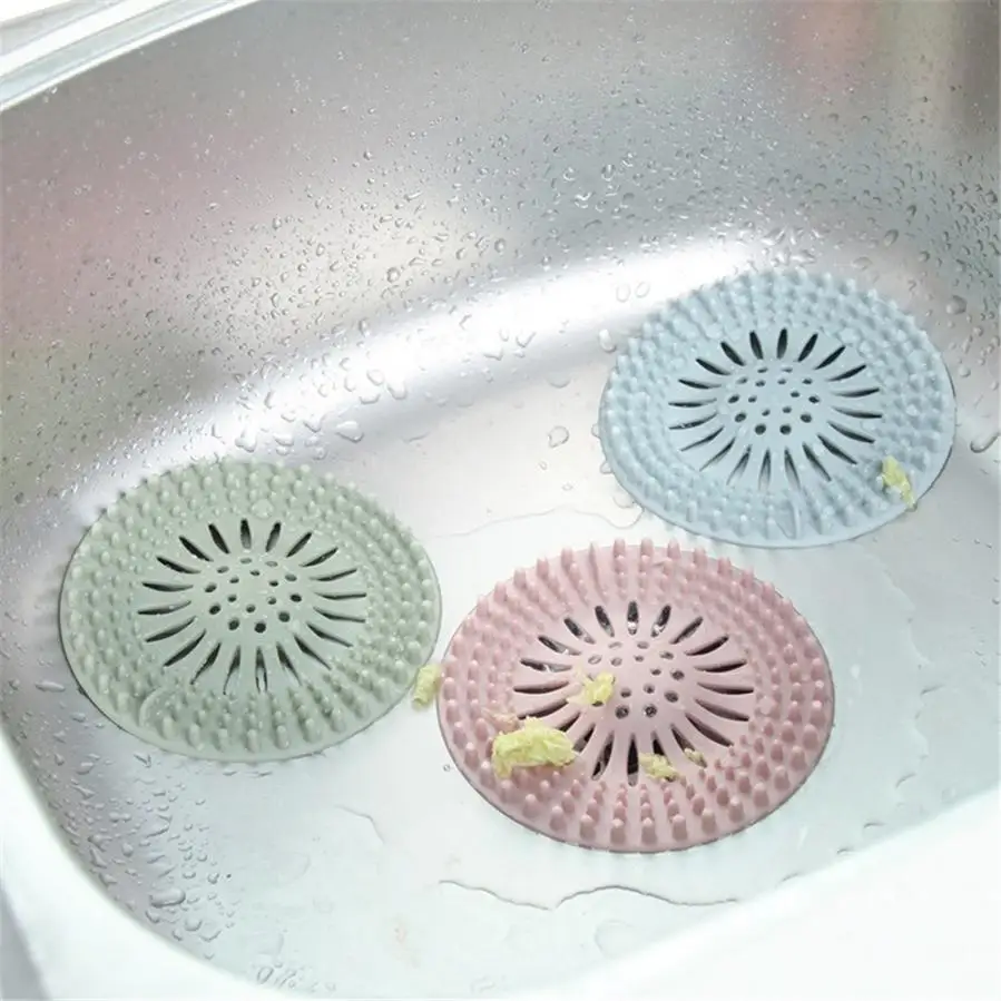 Shower Drain Covers Hair Catcher Hair Stopper Rubber Sink Strainer Drain Cover 2O0424in