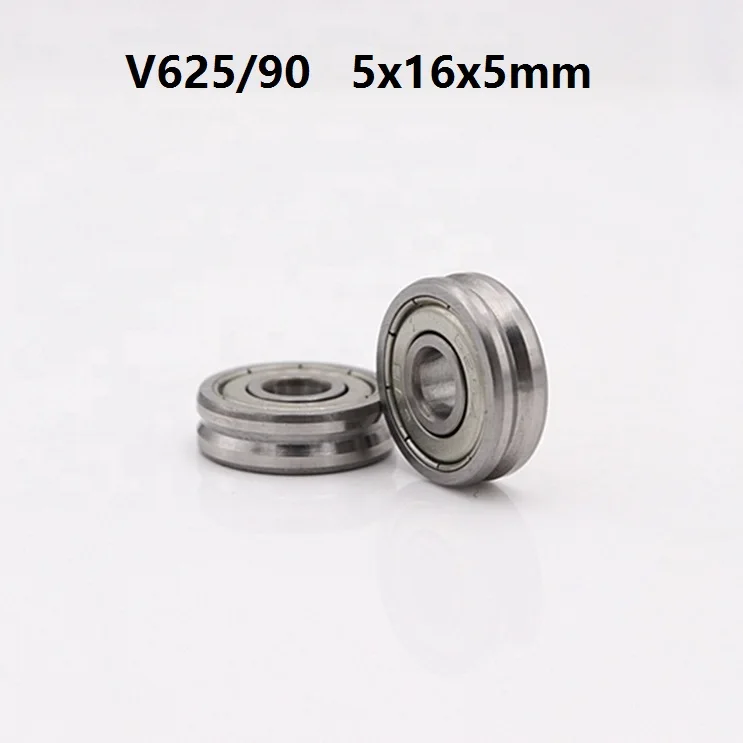 10pcs V625ZZ V Groove Ball Bearing 90° Pulley Rail Track Bearings 5*16*5mm