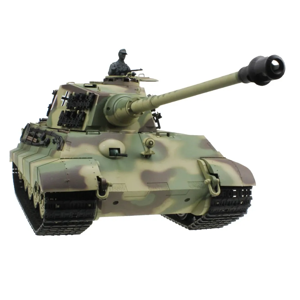 2,4G 1/16 немецкая армия Король тигр хеншель револьвер RC боевой танк стрельба курить звучащий эффект Второй мировой войны модель подарок игрушки