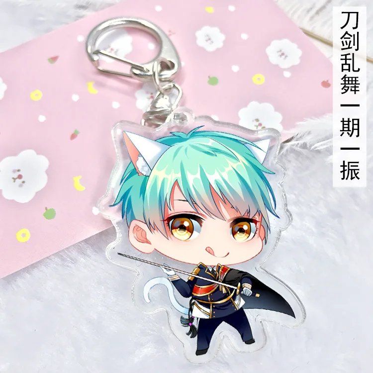 Аниме Touken Ranbu Online Munechika Kogitsunemaru Fox Hotarumaru Подвески Акриловый Брелок фигурка модель