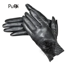 PUDI GL839 женские перчатки из натуральной кожи Натуральная овечья кожа с норковым мехом новые модные зимние осенние перчатки