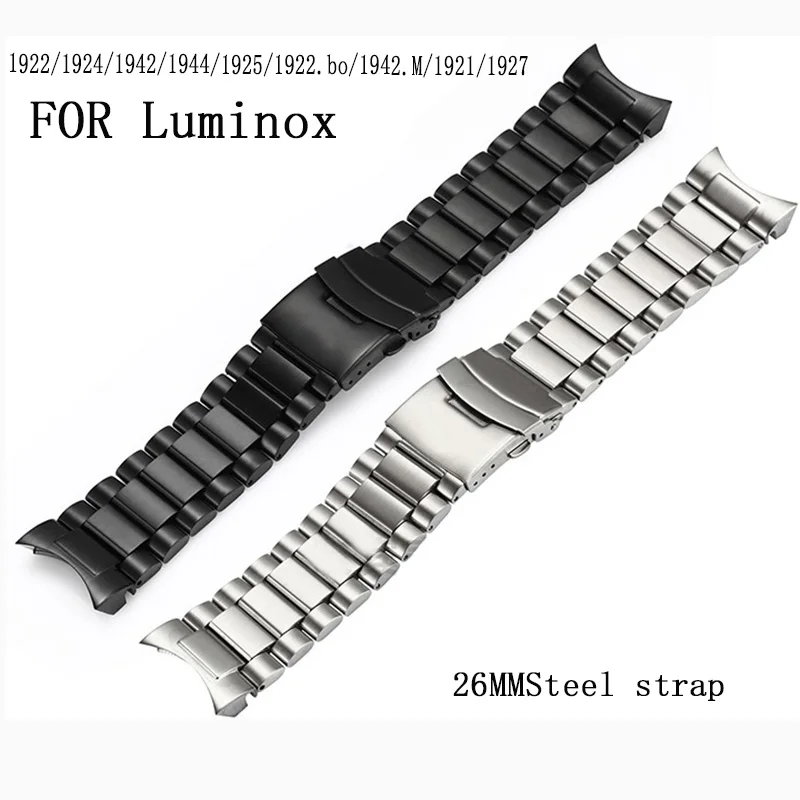 Ремешок shengmeirui из нержавеющей стали для мужских часов Luminox 26 мм браслет на