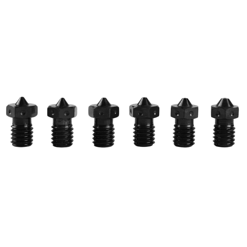 

Hardened Steel V6 Nozzles For High Temperature 3D Printing Pei Peek Carbon Fiber Filament For Titan Aero Hotend