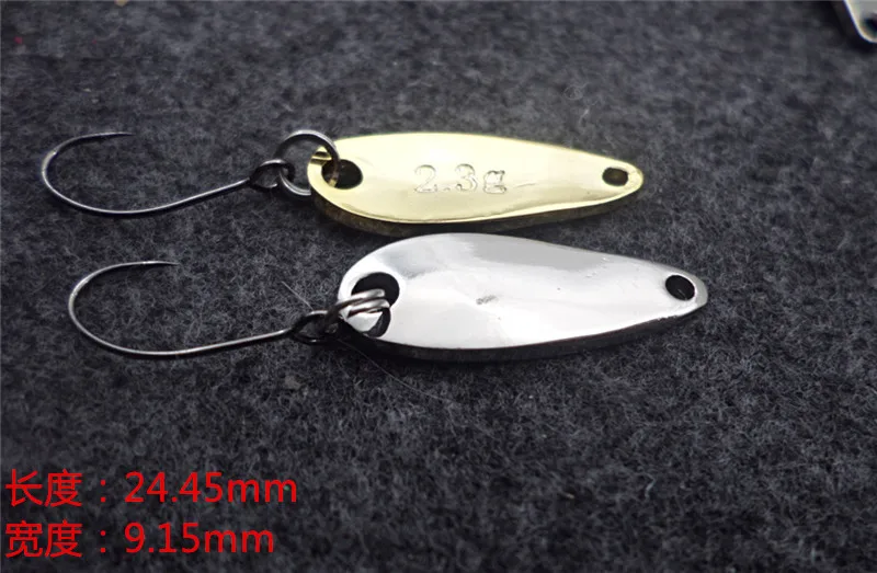 1Pcs Metal Spinner Spoon Fishing Lure Gold Silver Rotating Hard Baits For Trout Pike Peche Feather Treble Hook Tackle