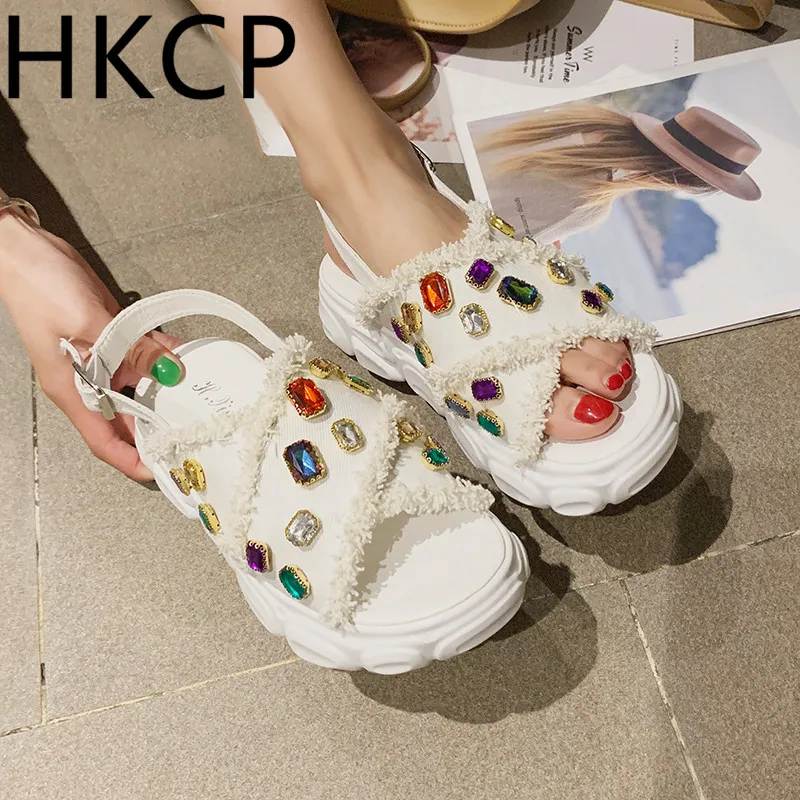 HKCP/Модная Новинка года; сезон весна-лето; женская обувь с перекрещивающимися кисточками в этническом стиле; модная пенька плетеная повседневная женская обувь; C255