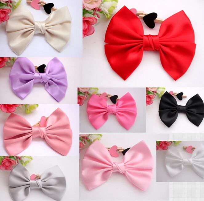 

Free Shipping DIY Flower Bows For kid Hair Accessories Satin ribbon Bows