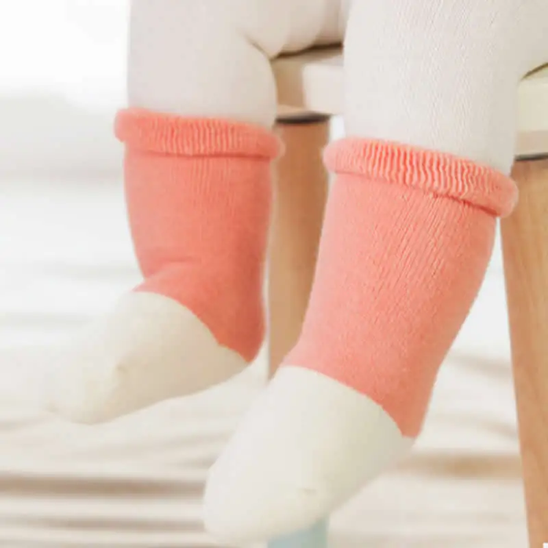 3 пара/лот зимние теплые носки для маленьких девочек и мальчиков новорожденных