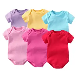 6 шт./лот для маленьких девочек комбинезон для мальчиков новорожденных летние ползунки для малыша новорожденного комбинезоны Bebe одежда
