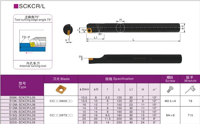 1 шт. S08K-SCKCR06 S10K-SCKCR06 S12M-SCKCR06 S16Q-SCKCR09 S20R-SCKCR09 S25S-SCKCR09 8 мм-32 мм, токарный инструмент